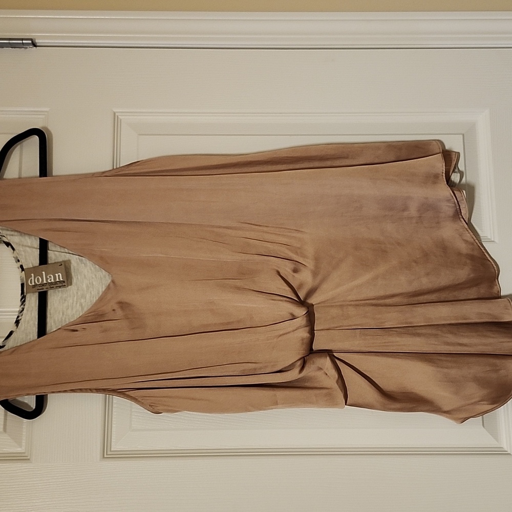 Dolan Dusty Rose/Cream Draped Top